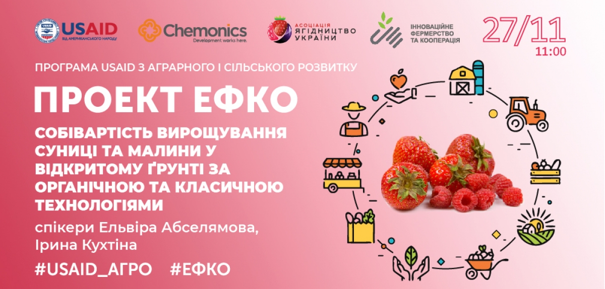 Підсумки тренінгу «Собівартість вирощування суниці та малини у відкритому грунті за органічною та класичною технологіями»