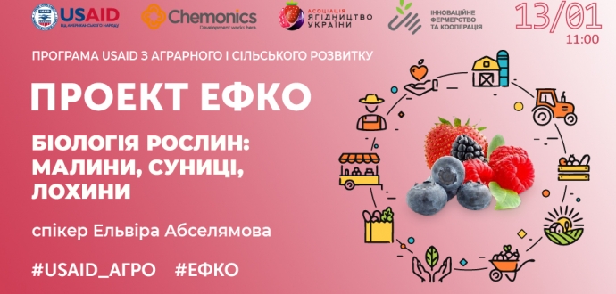Проєкт #ЕФКО: відбувся тренінг «Біологія рослин малини, суниці, лохини»